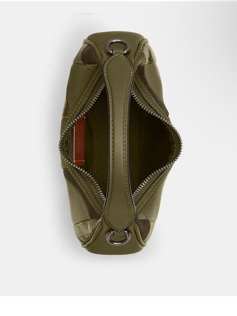 Coach Carmen Mini Crossbody Bag in Olive and Gunmetal - Picture 3 of 6